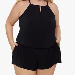 NWT Amazon Black Swim Romper, Size L